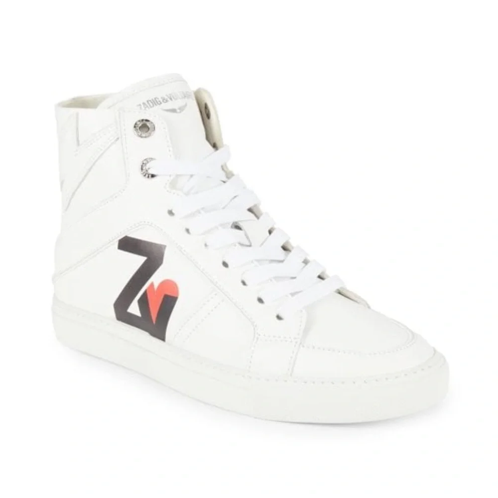 Zadig & Voltair Valentine edition Logo High Top Zip Sneakers - Picture 3 of 6